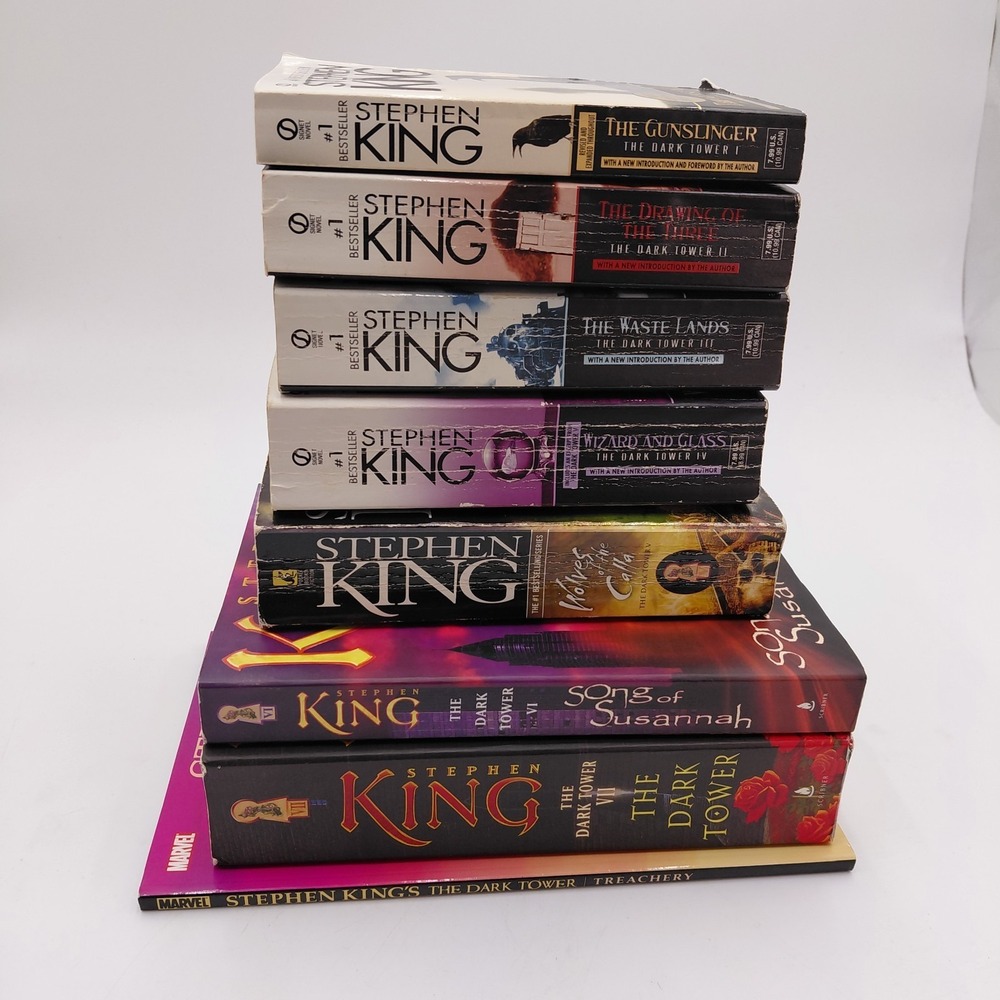Stephen King The Dark Tower Series Book Lot 1-7 Paperback + Treachery Marvel